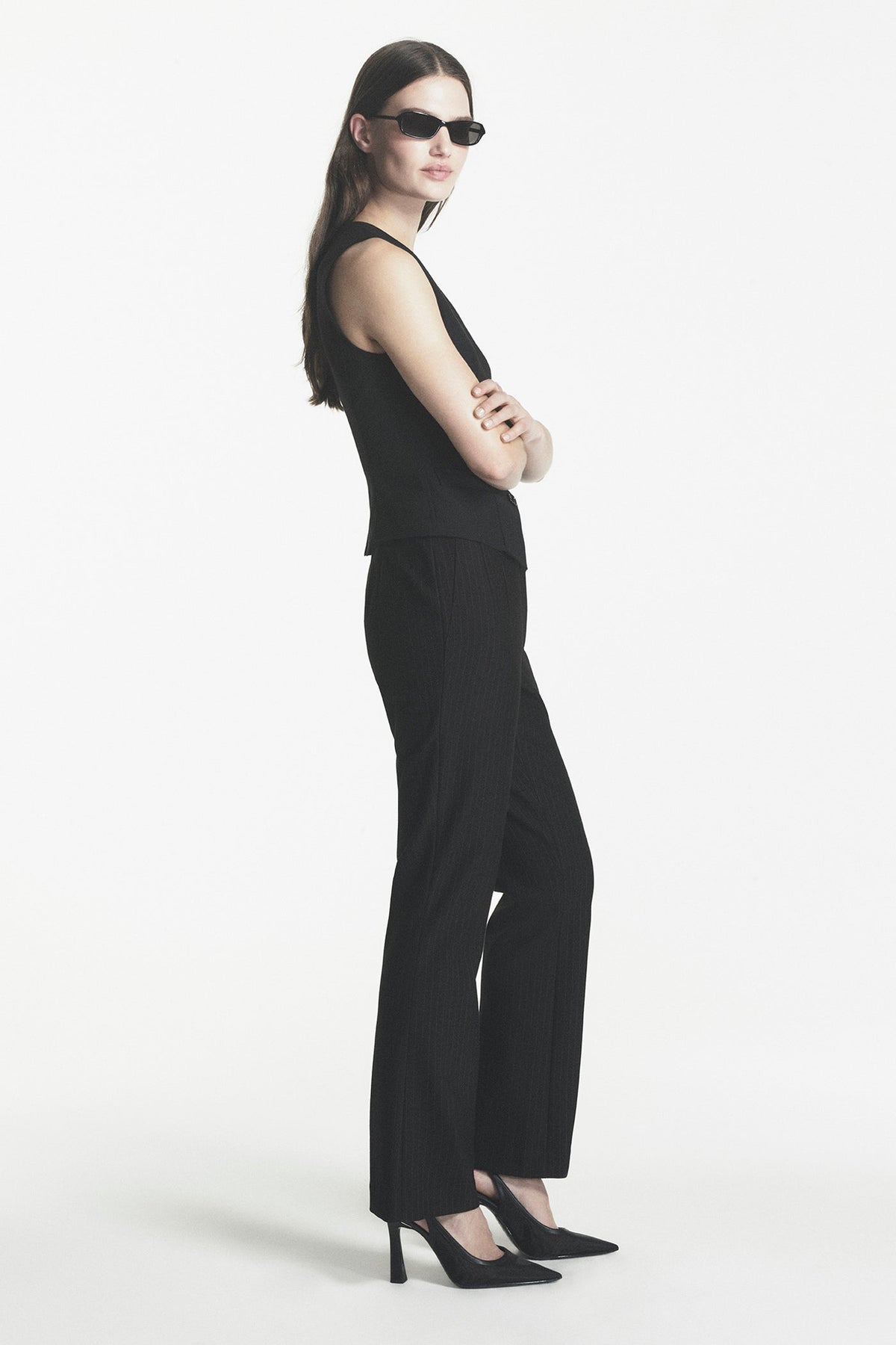 Black DKNY THREE BUTTON WAISTCOAT