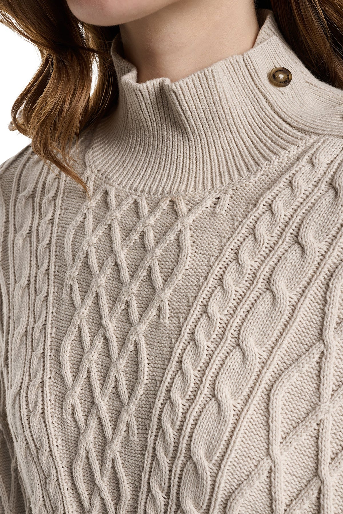 Cortado Heather DKNY BUTTON SHOULDER CABLE SWEATER VEST