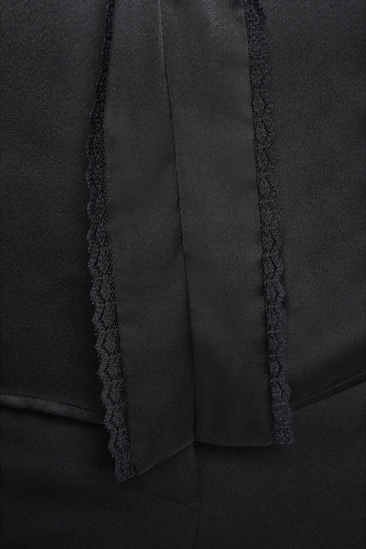 Black DKNY V-NECK BLOUSE
