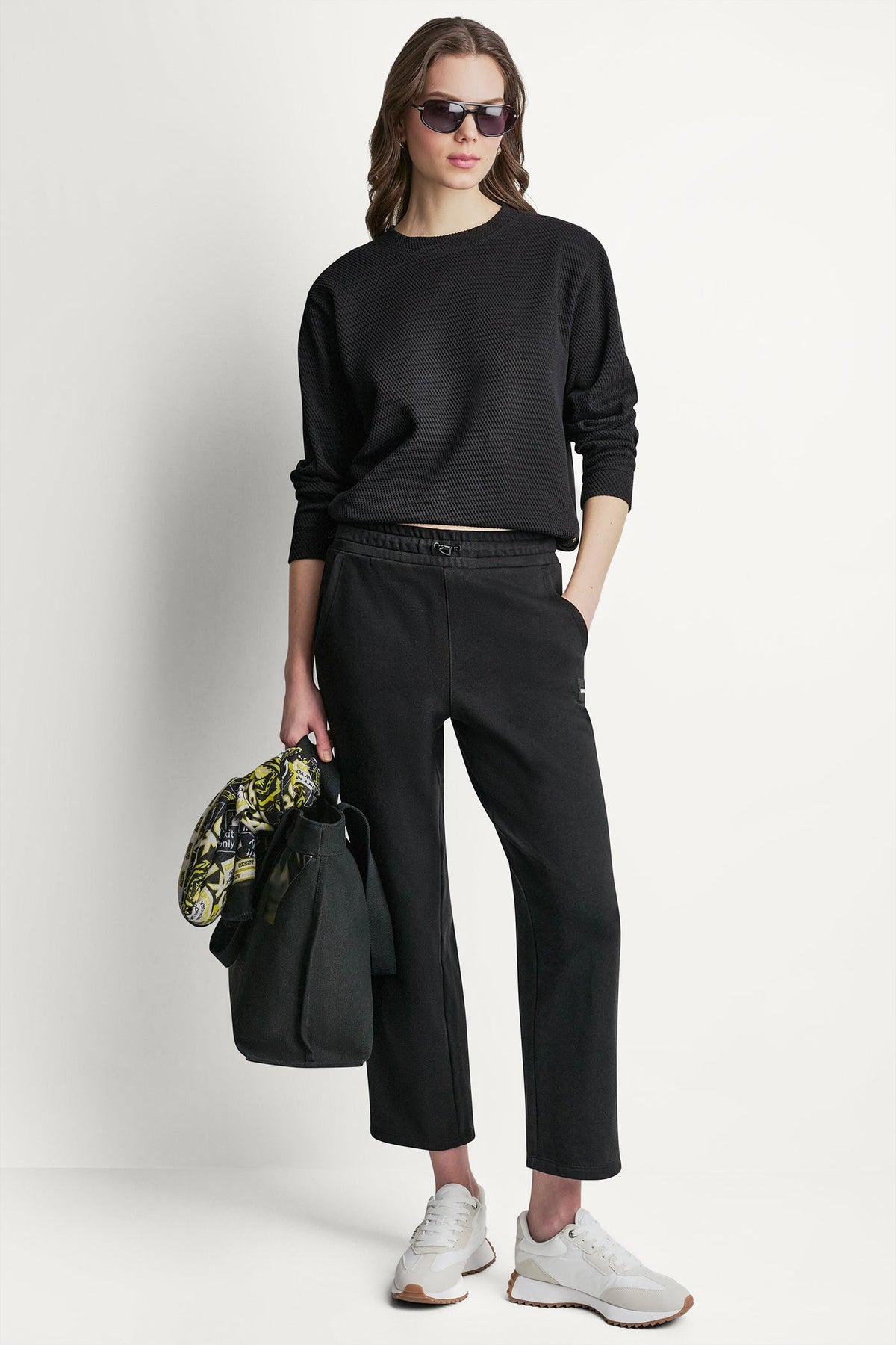 Eggnog DKNY JACQUARD KNIT PULLOVER