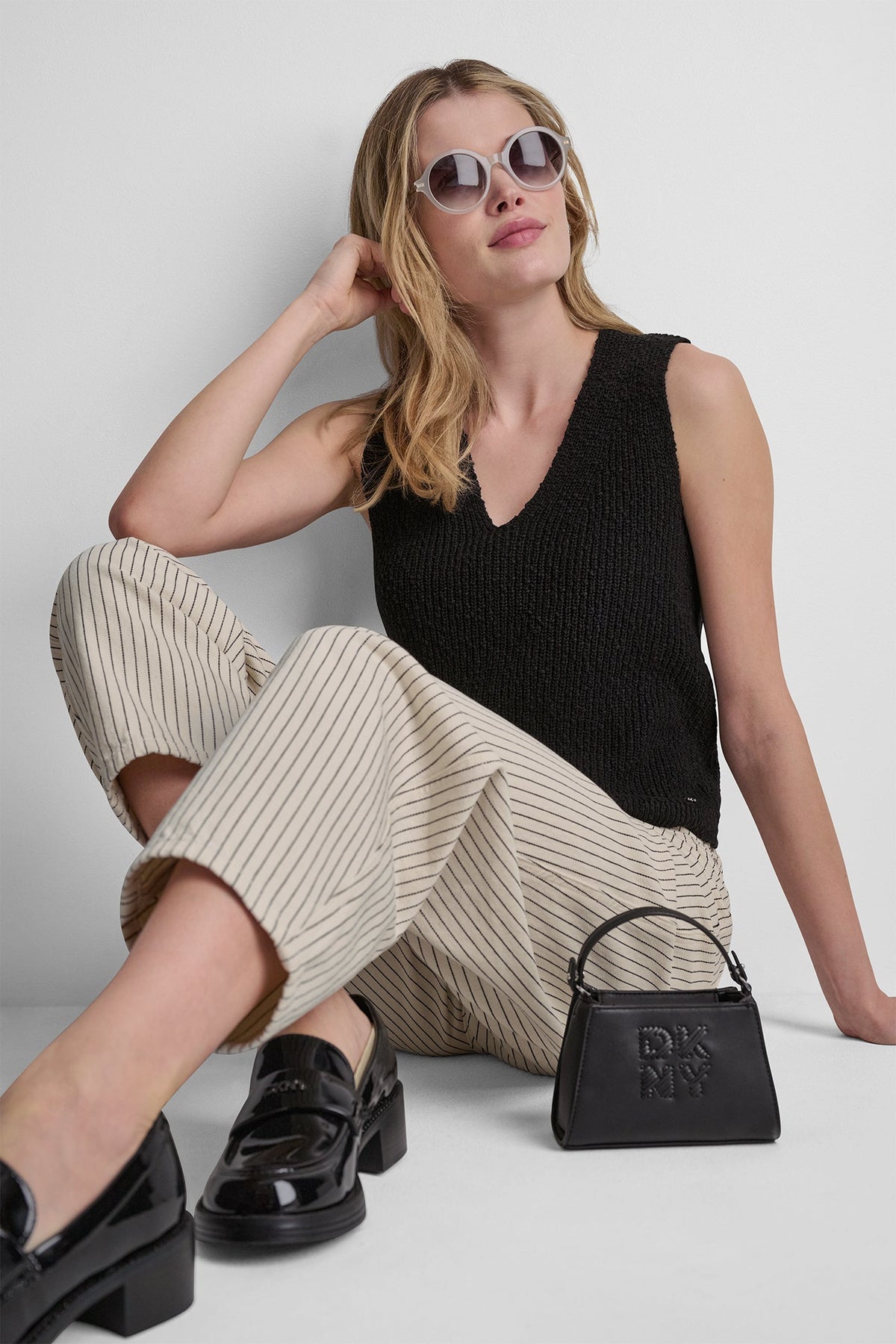 Woodsmoke Autumn Stripe DKNY MID-RISE BABY BARREL LEG