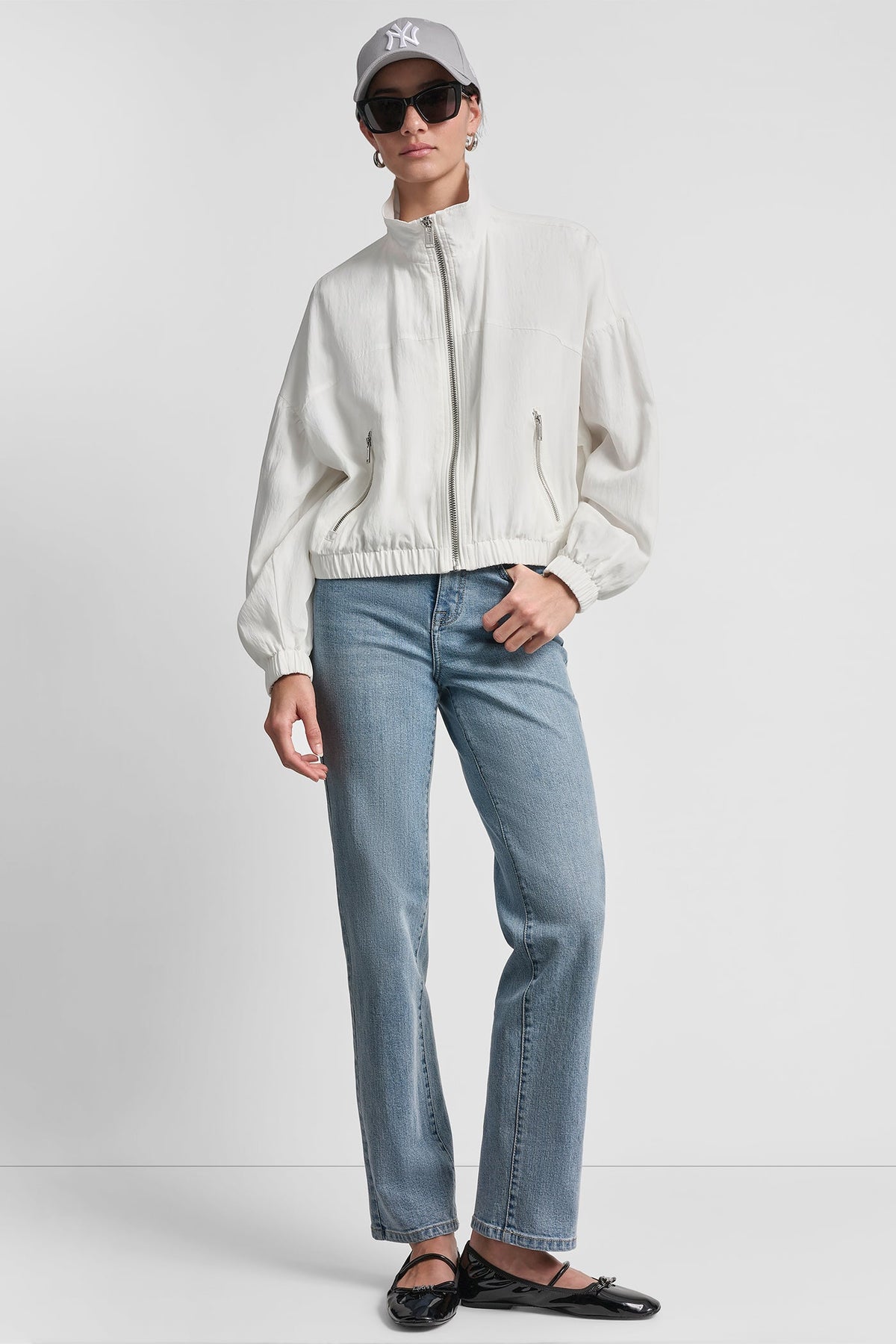 Ivory DKNY 1989 LOGO TRENCH JACKET
