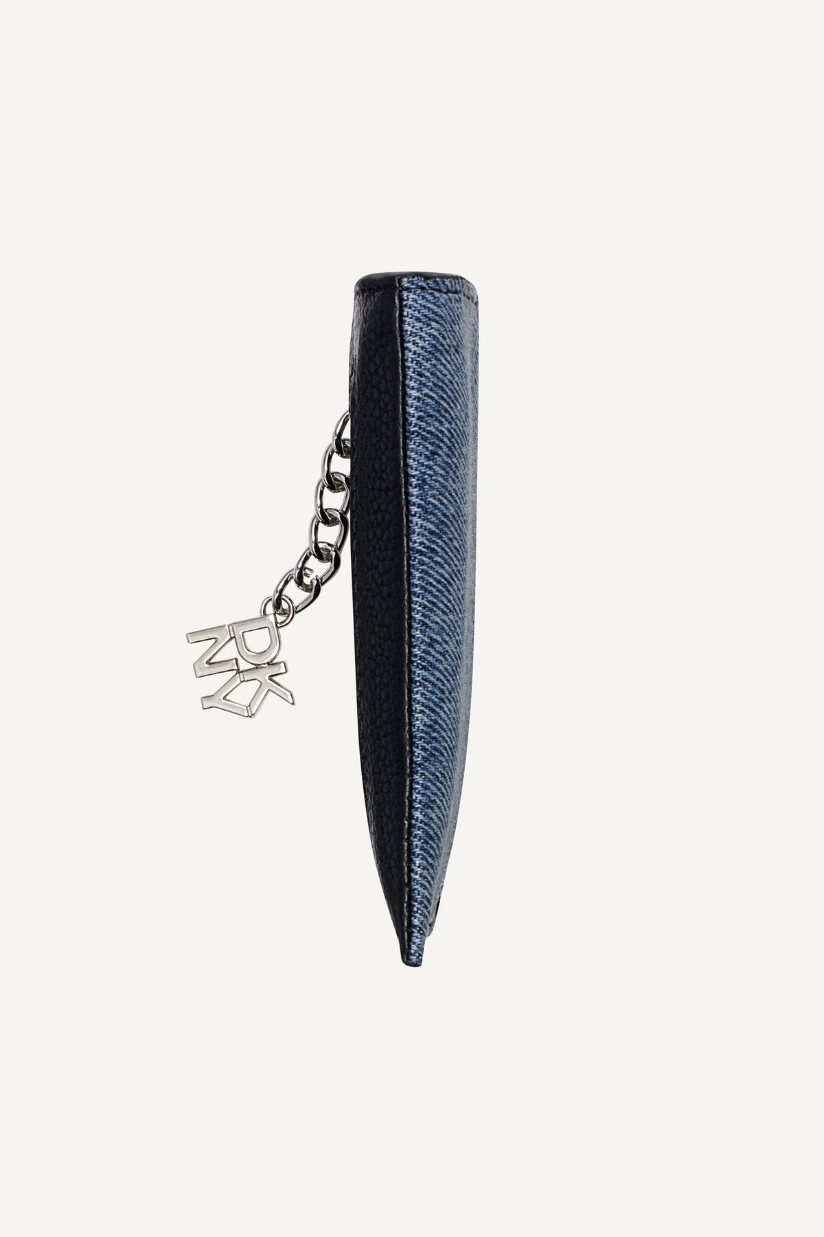 Denim/Black DKNY SARAH TOP ZIP CARD HOLDER