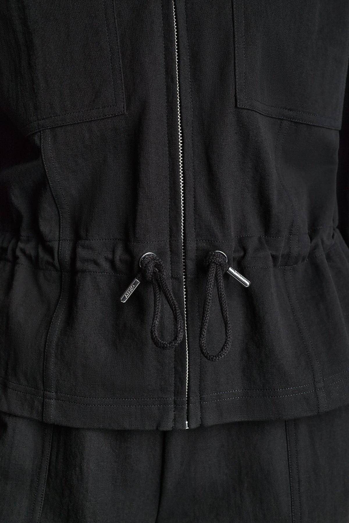 Black DKNY PIQUÉ TECH JACKET
