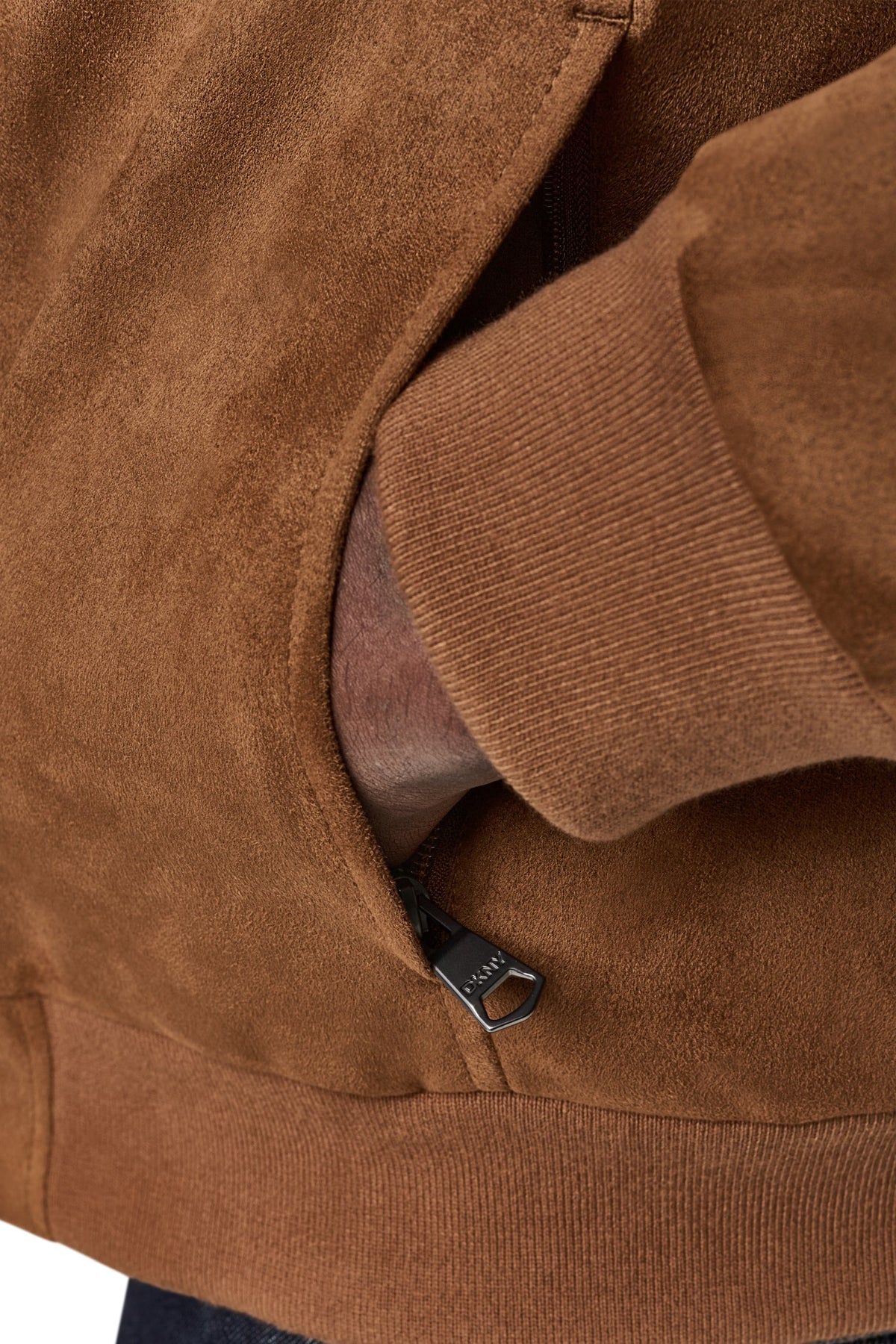 Pearl DKNY FAUX SUEDE BOMBER JACKET