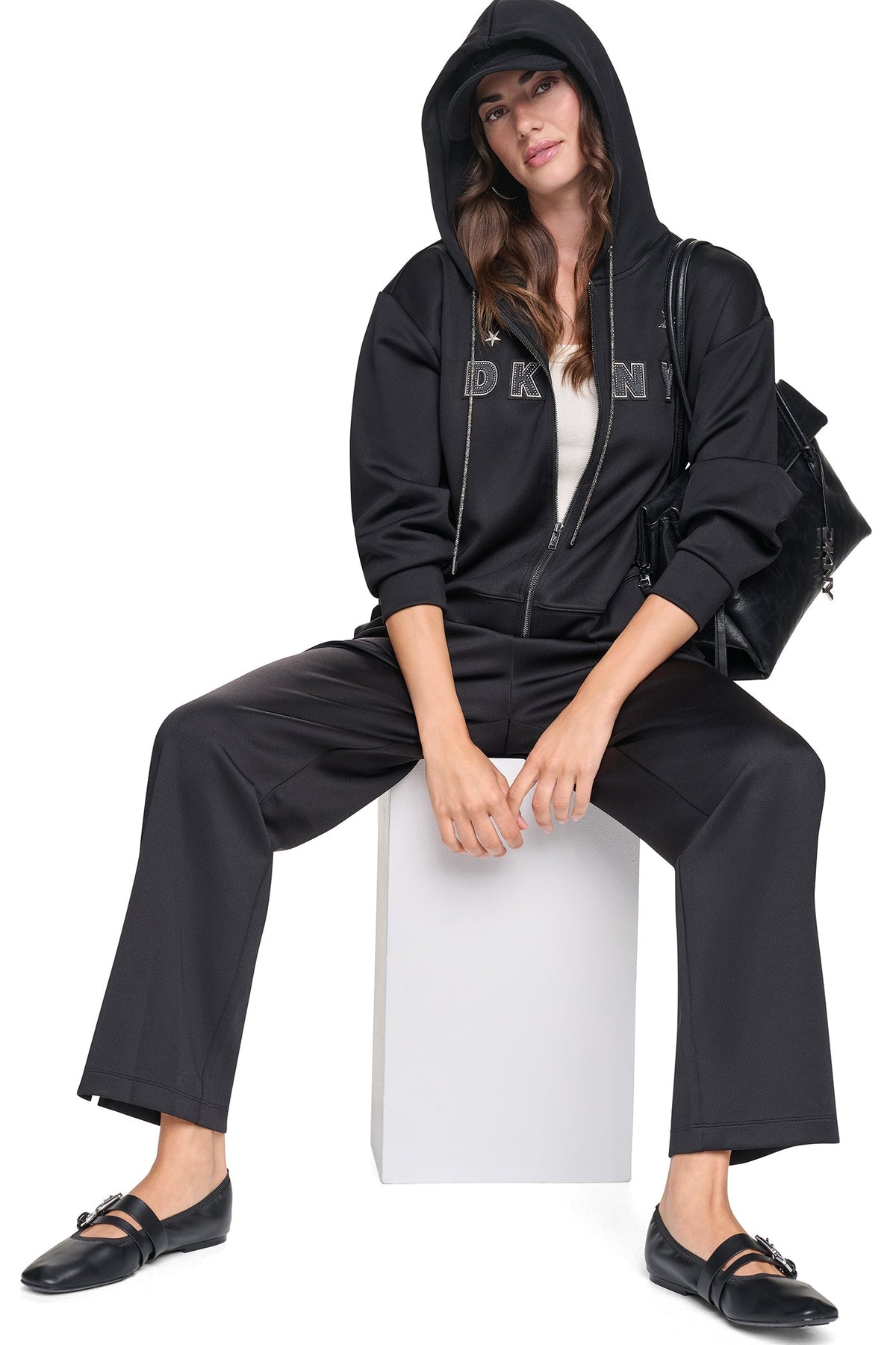 Ivory DKNY PINS & PATCHES HOODIE