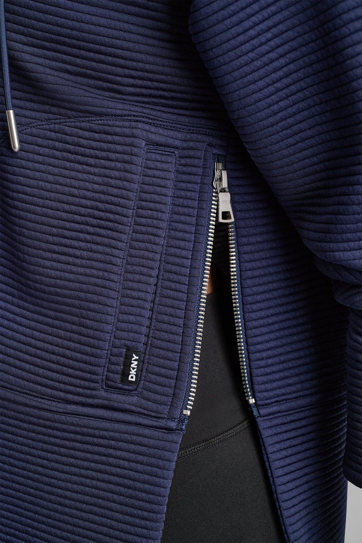 Peacoat DKNY TECH OTTOMAN FULL ZIP HOODIE