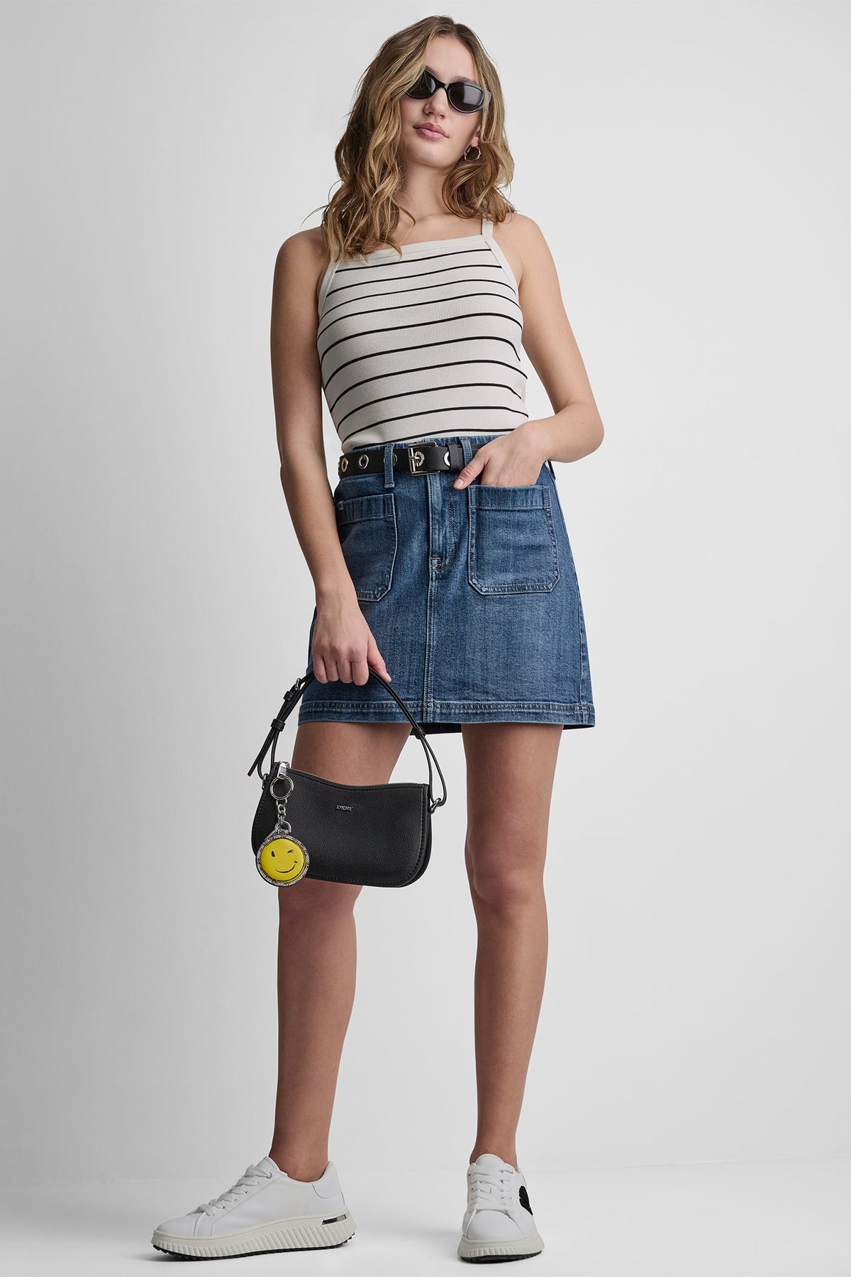 Amsterdam DKNY HIGH-RISE PATCH POCKET MINI SKIRT