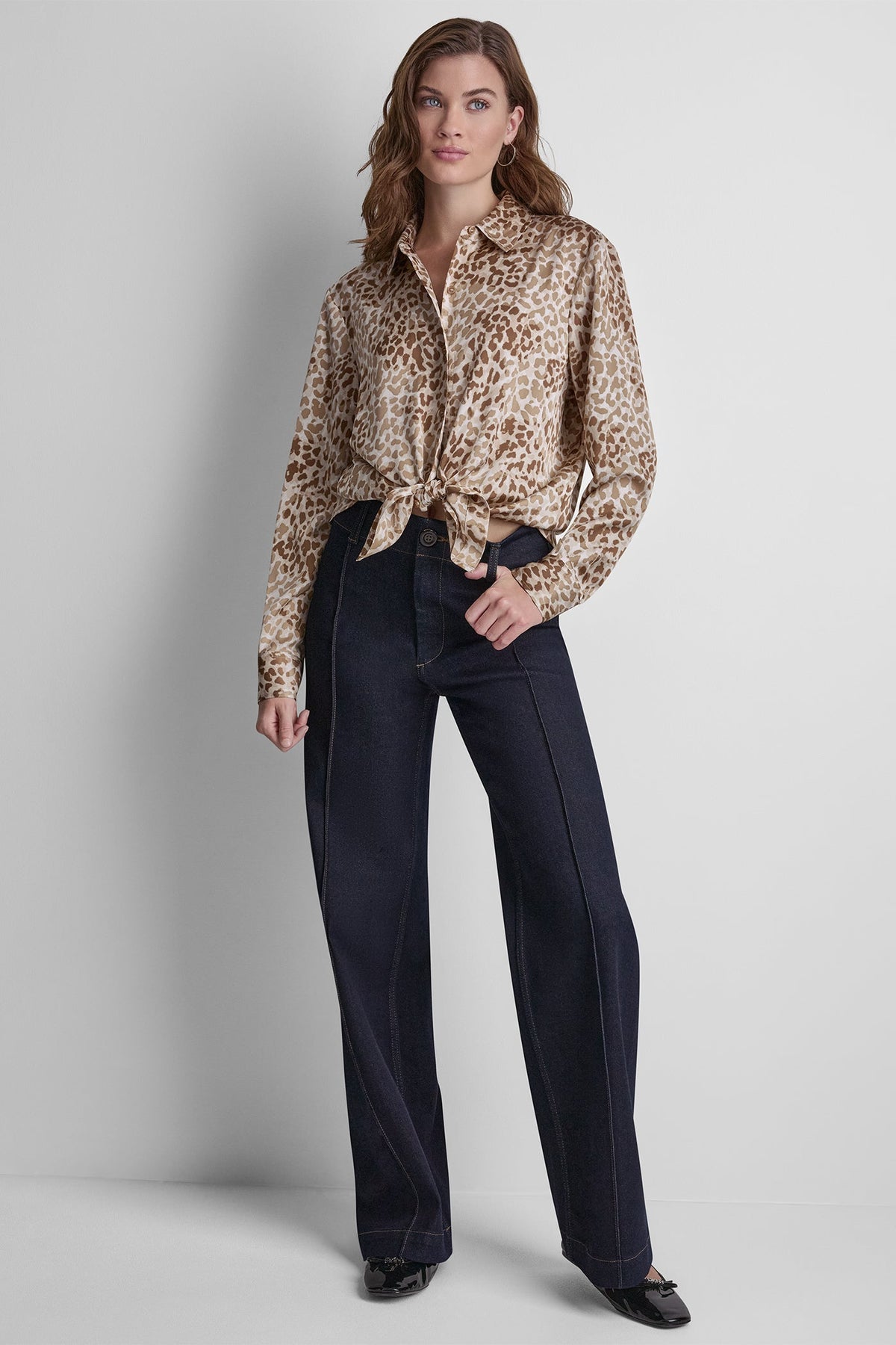 Disguise Woodsmoke DKNY BUTTON FRONT PRINTED BLOUSE
