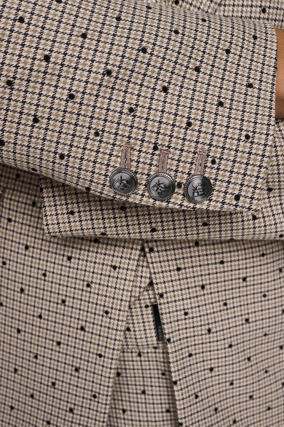Travertine/Black DKNY ONE BUTTON COLLAR BLAZER