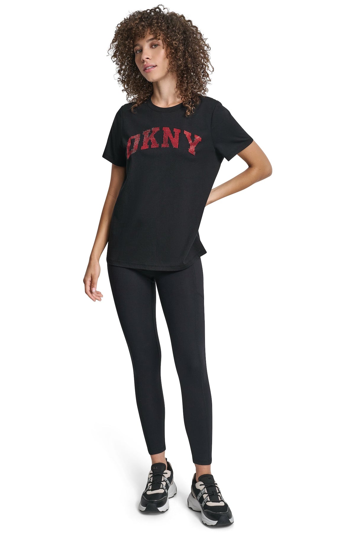Eggnog DKNY VARSITY LOGO GRAPHIC TEE