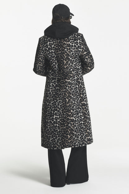 Leopard DKNY SINGLE BREASTED COAT