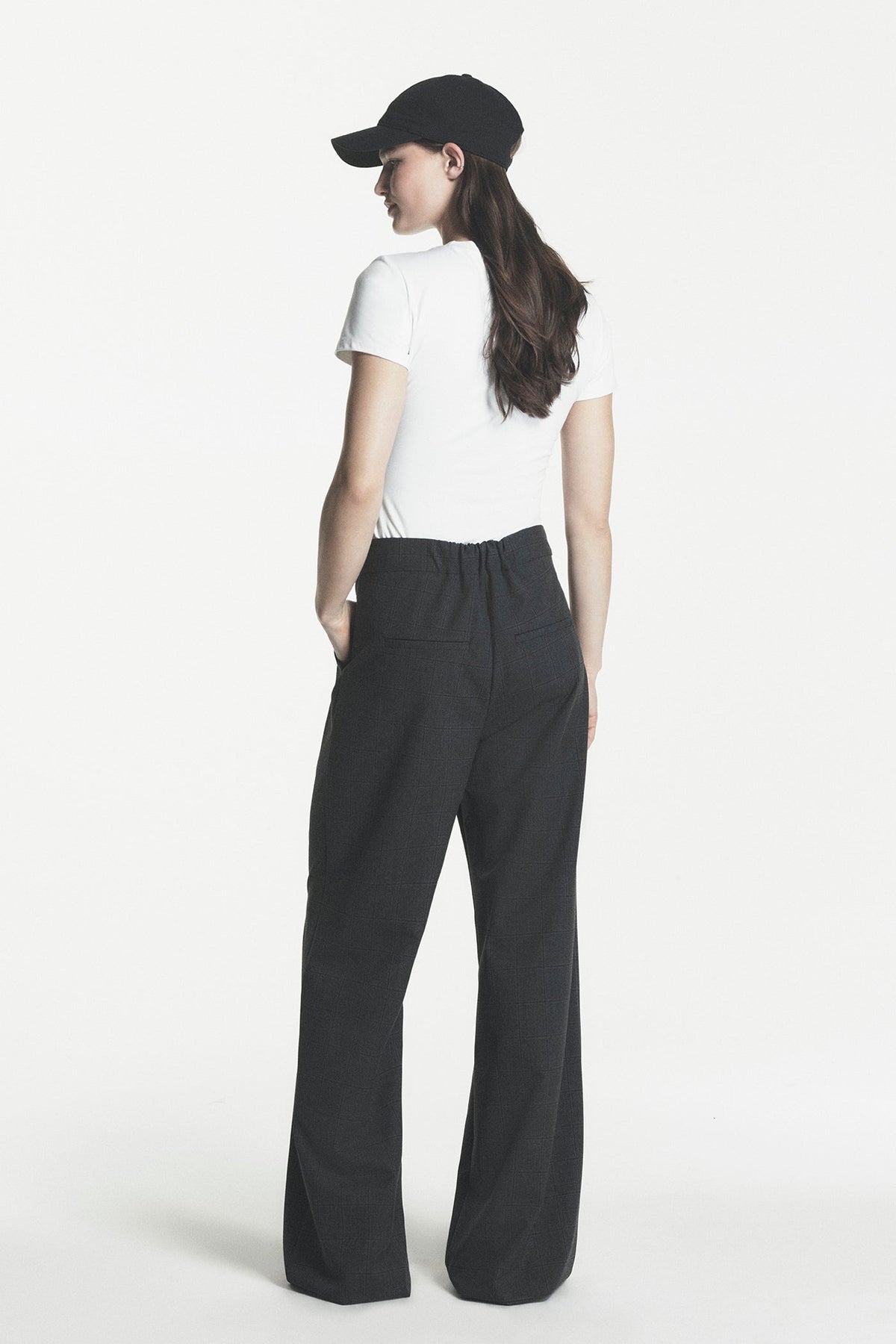 Asphalt Combo DKNY HIGH-RISE WIDE LEG PANT
