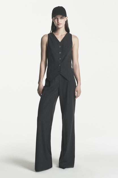 Asphalt Combo DKNY BUTTON FRONT VEST