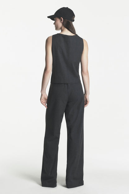 Asphalt Combo DKNY BUTTON FRONT VEST