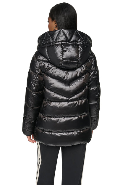 Bitter DKNY PEARALIZED HOODED PUFFER