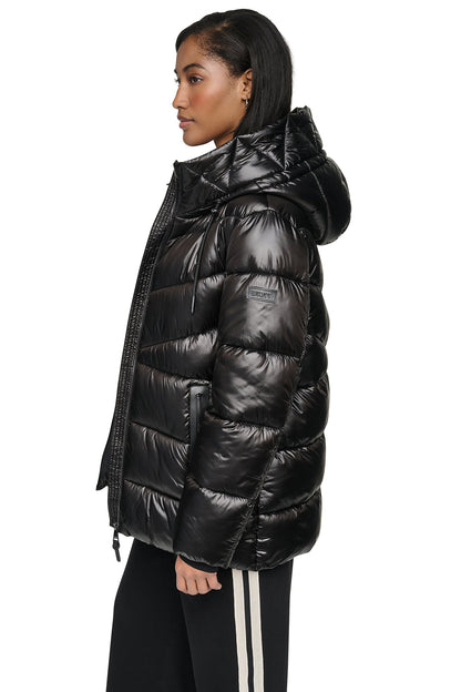 Bitter DKNY PEARALIZED HOODED PUFFER