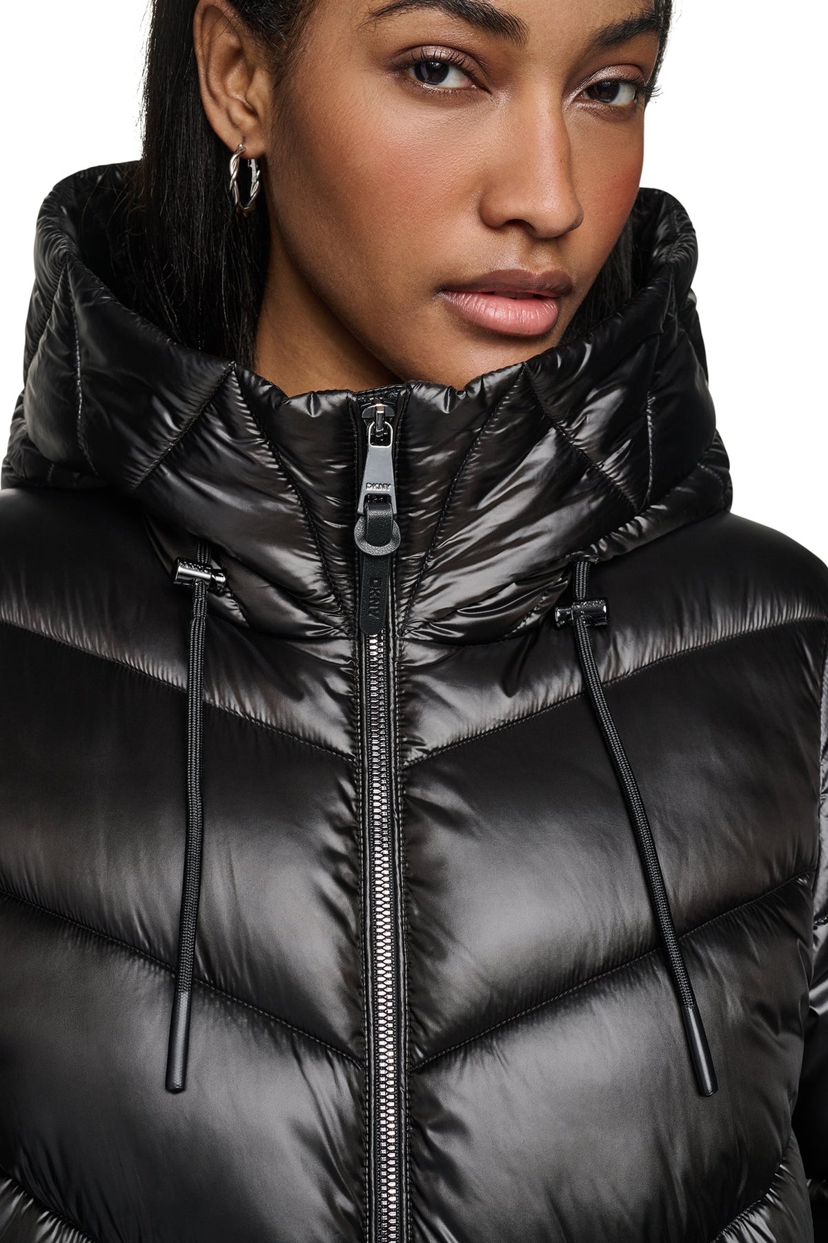 Bitter DKNY PEARALIZED HOODED PUFFER