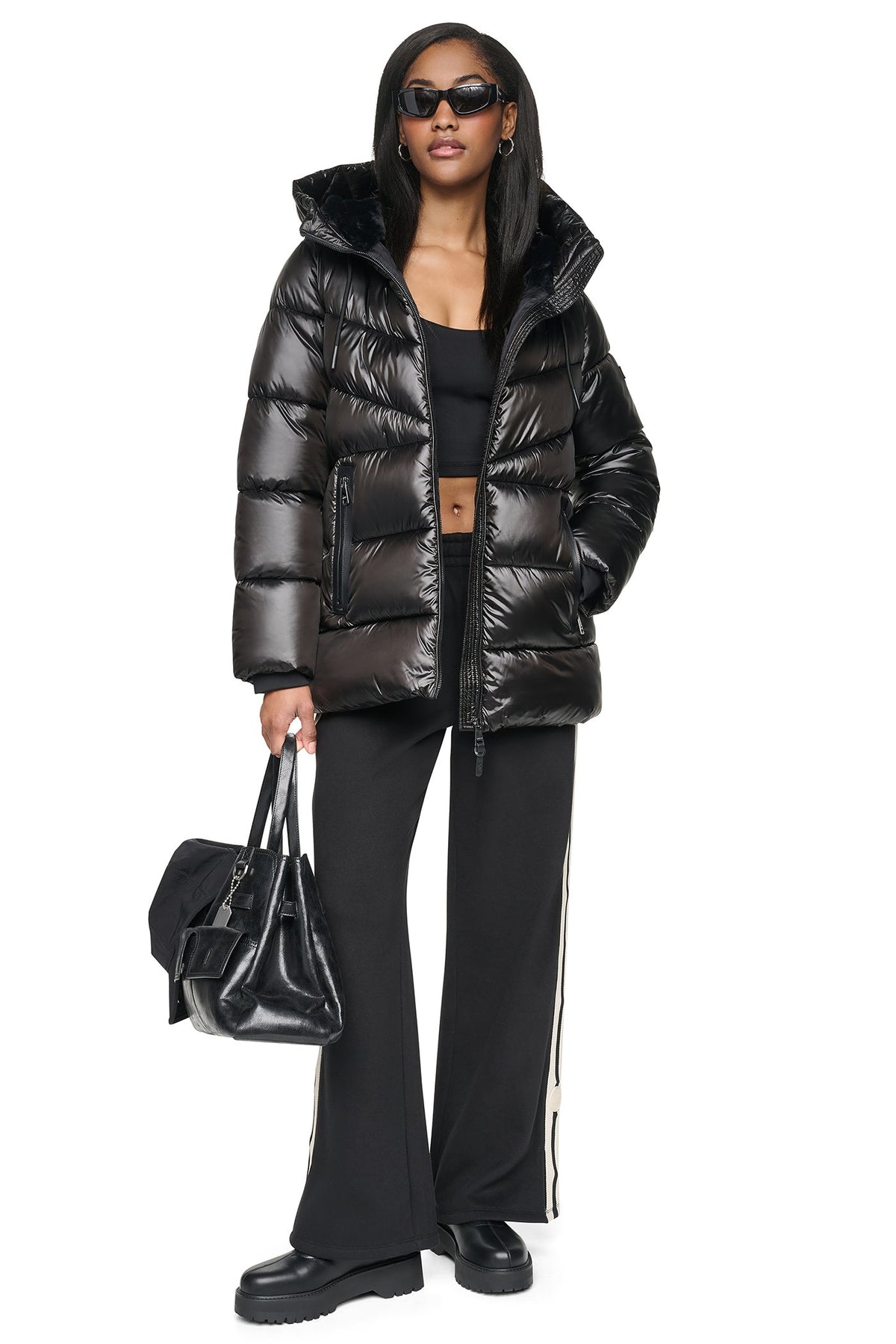 Bitter DKNY PEARALIZED HOODED PUFFER