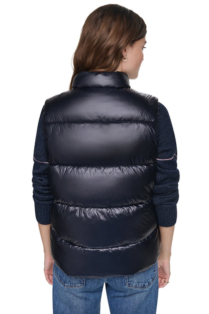 Metallic Espresso DKNY PUFFER VEST