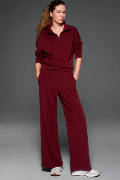 Cortado Heather DKNY MOCK NECK HALF ZIP PULLOVER