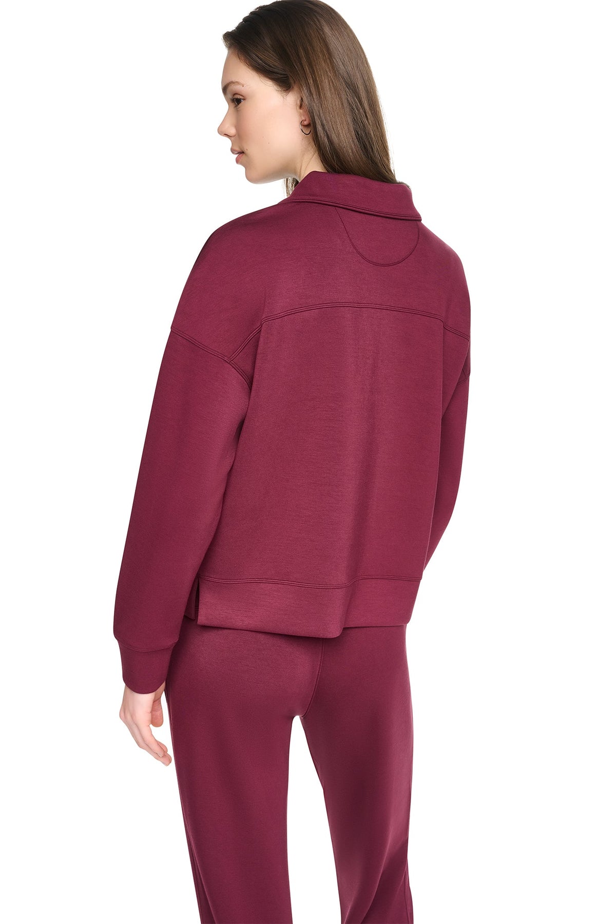 Cortado Heather DKNY MOCK NECK HALF ZIP PULLOVER