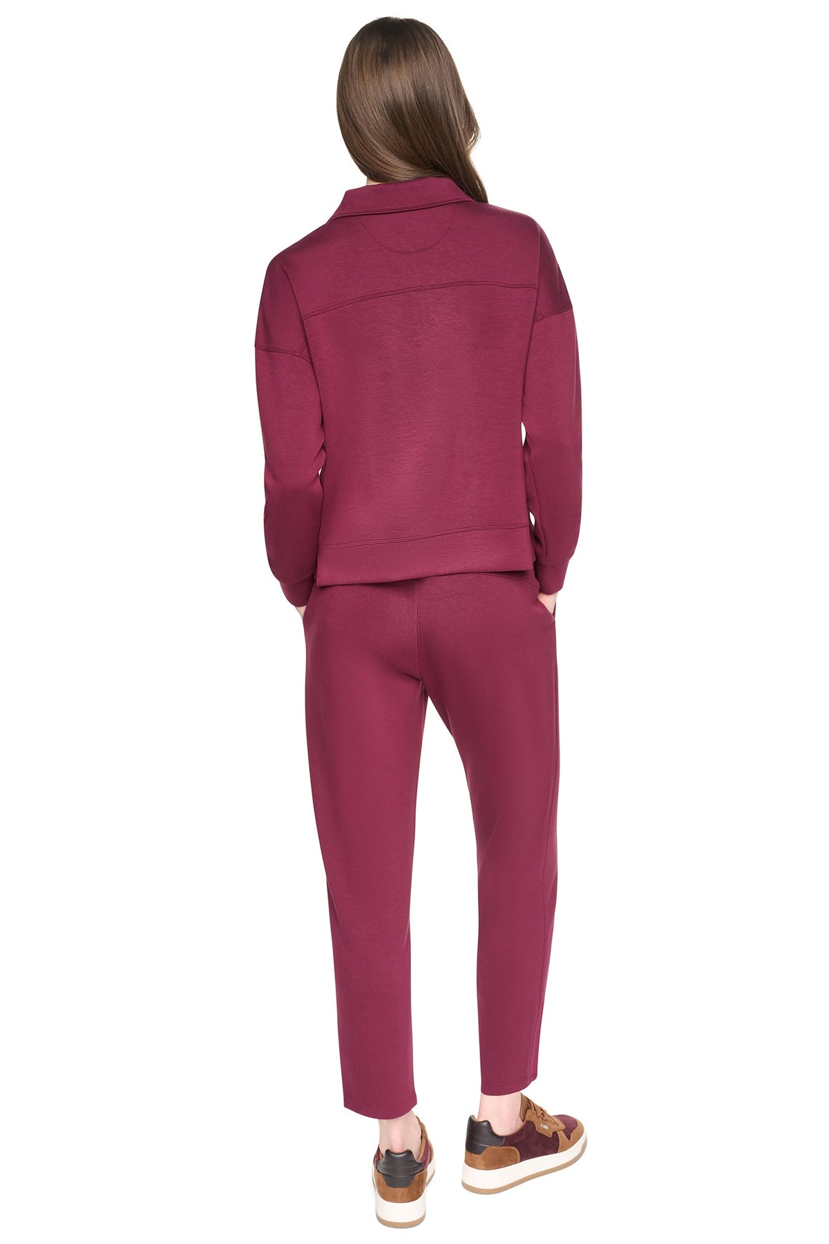 Cortado Heather DKNY MOCK NECK HALF ZIP PULLOVER