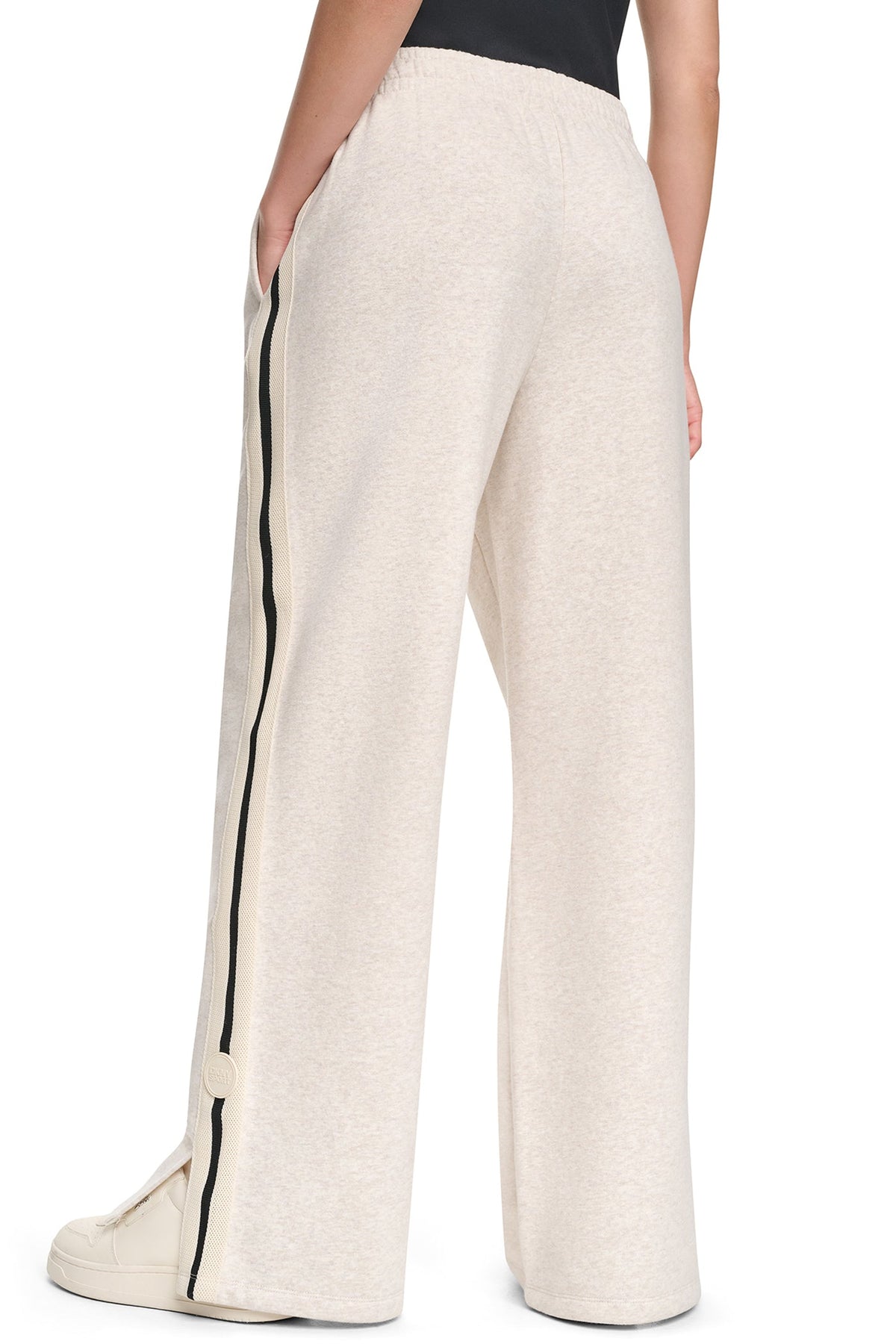 Cortado Heather DKNY HIGH-RISE STRAIGHT LEG TRACK PANT