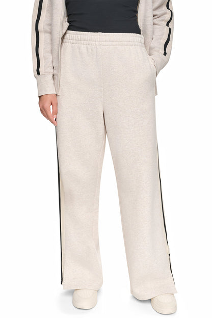 Cortado Heather DKNY HIGH-RISE STRAIGHT LEG TRACK PANT