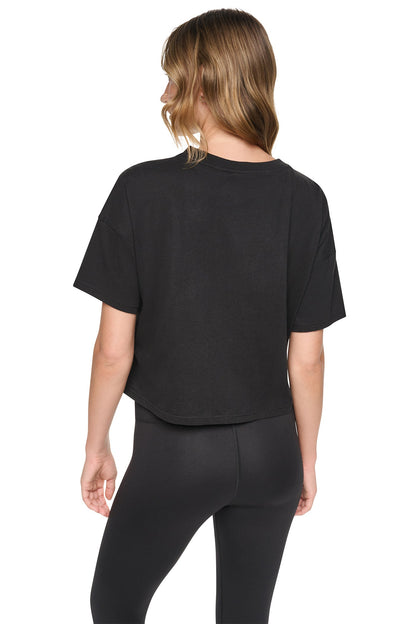 Eggnog DKNY GRAFFITI RHINESTONE LOGO TEE