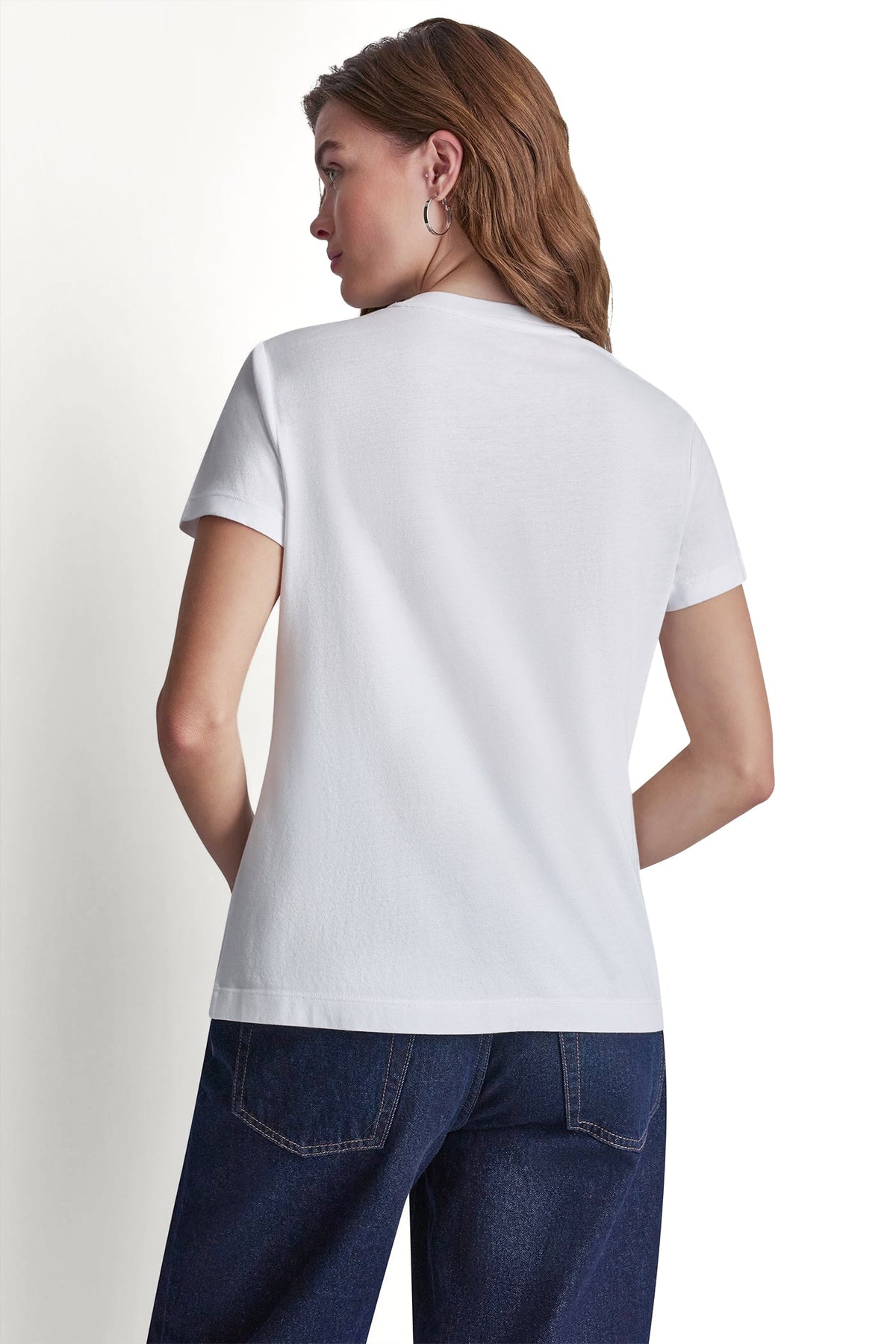 Black DKNY DKNY JEANS STACKED RHINESTONE DOME TEE