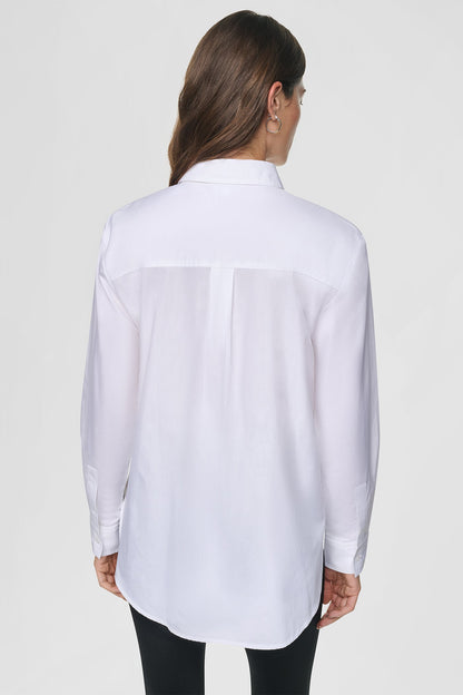 White DKNY RHINESTONE CITY SHIRT
