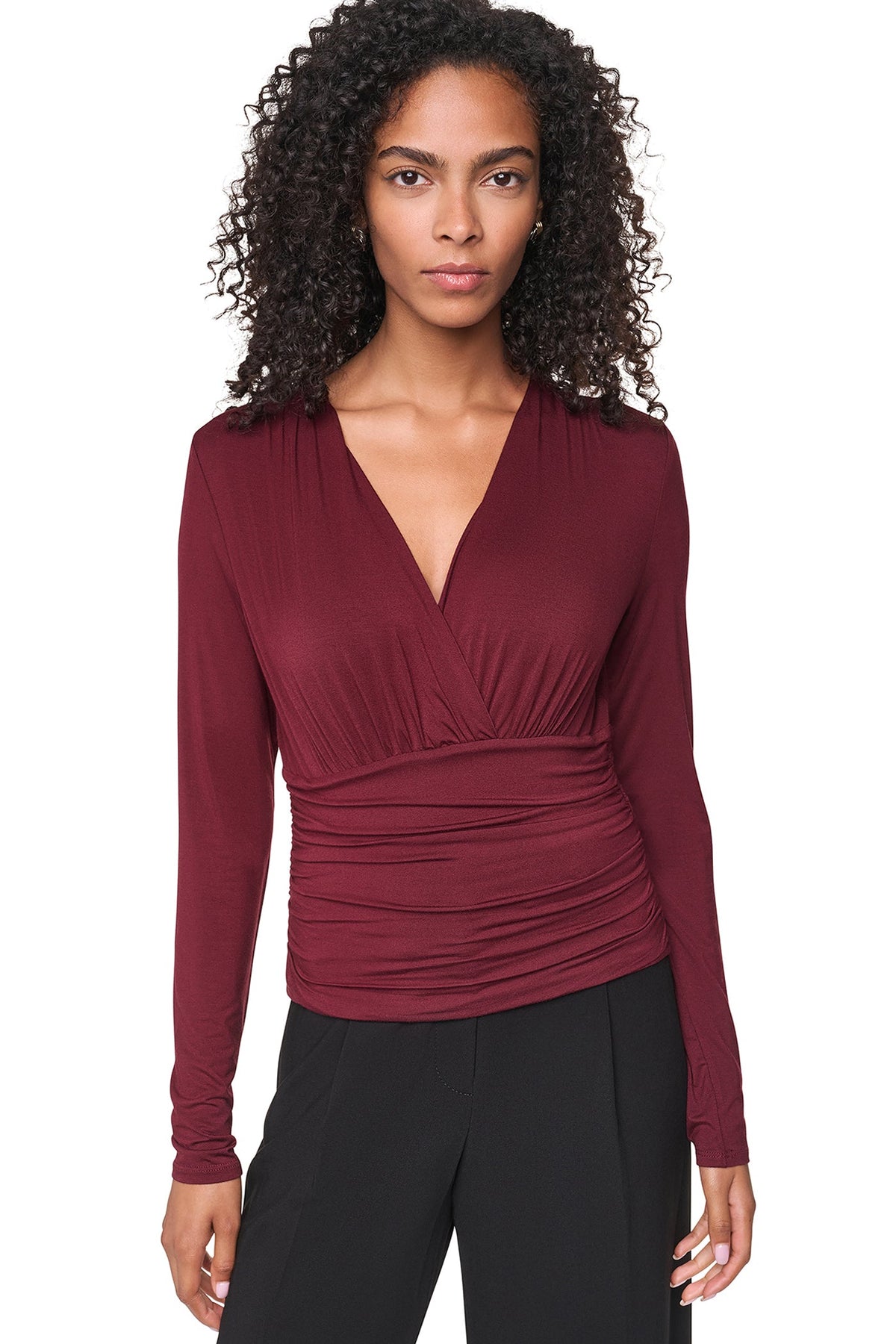 Cabernet DKNY V-NECK BLOUSE