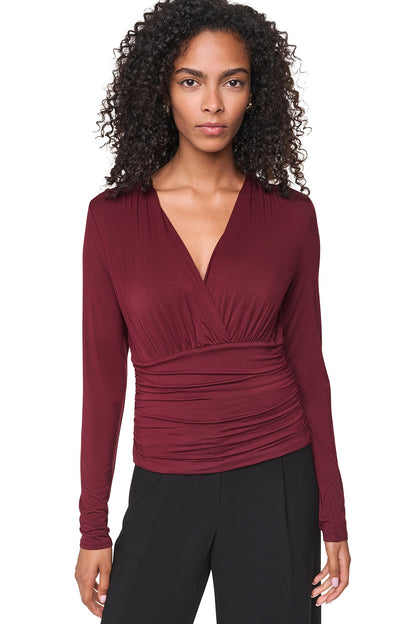Cabernet DKNY V-NECK BLOUSE