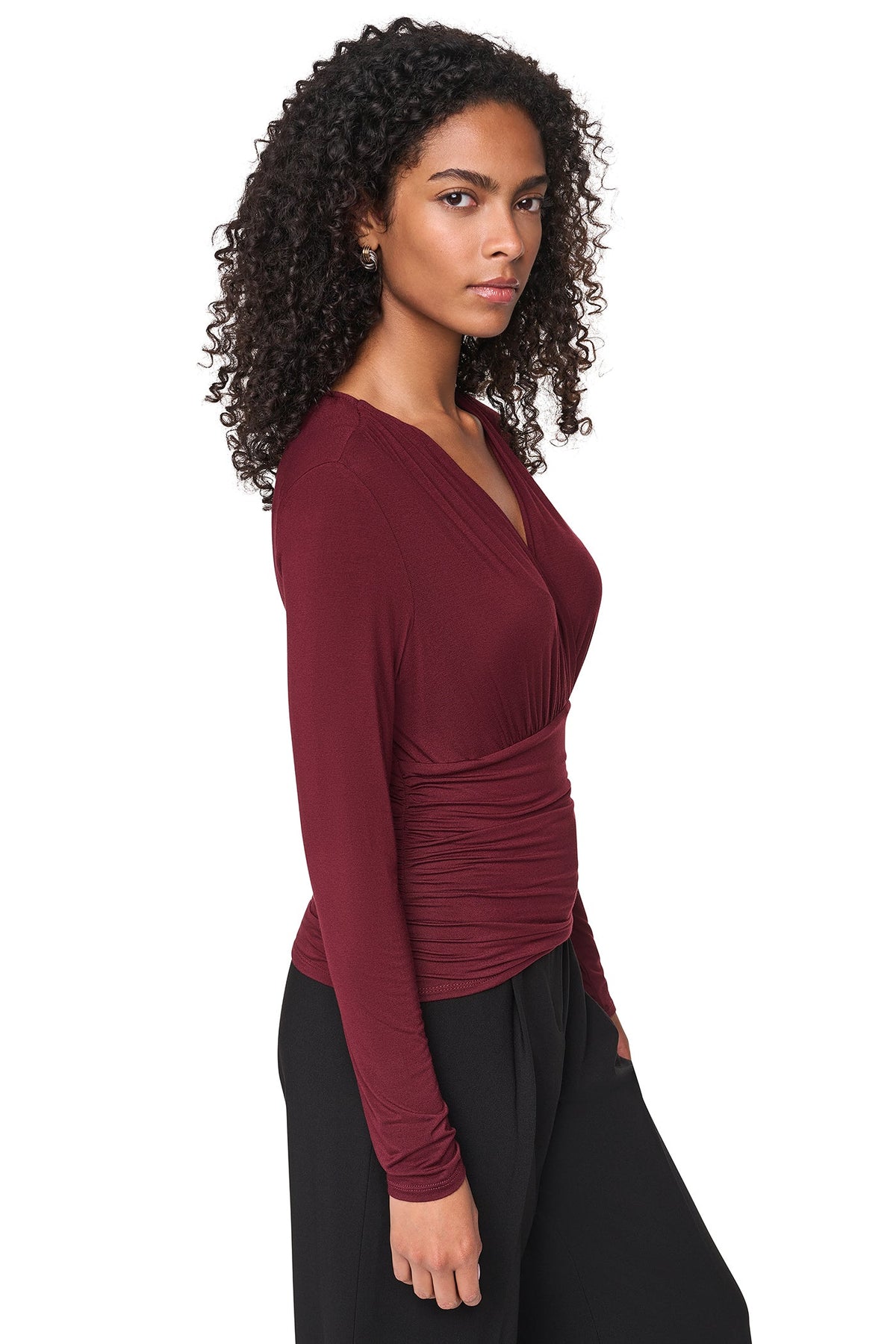 Cabernet DKNY V-NECK BLOUSE