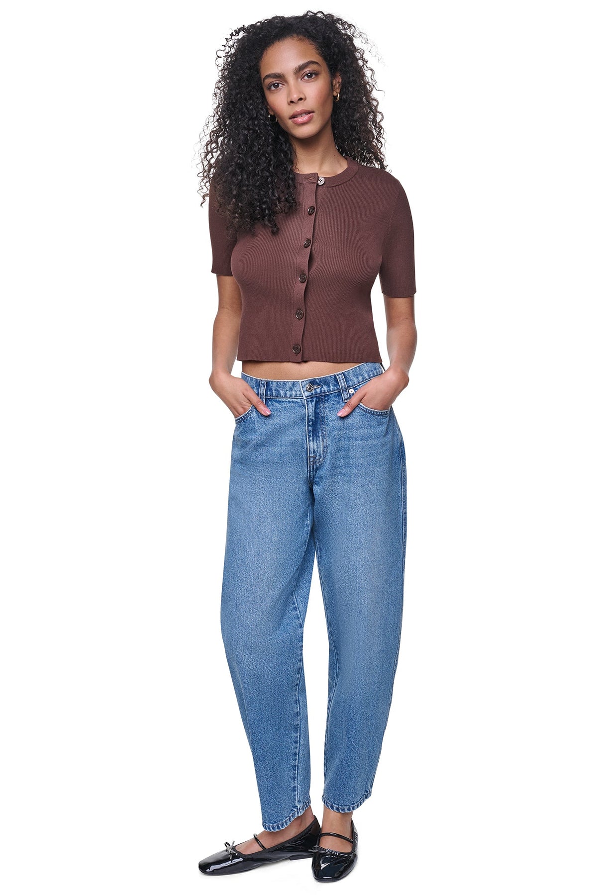 Cabernet DKNY LOGO BUTTON CARDIGAN