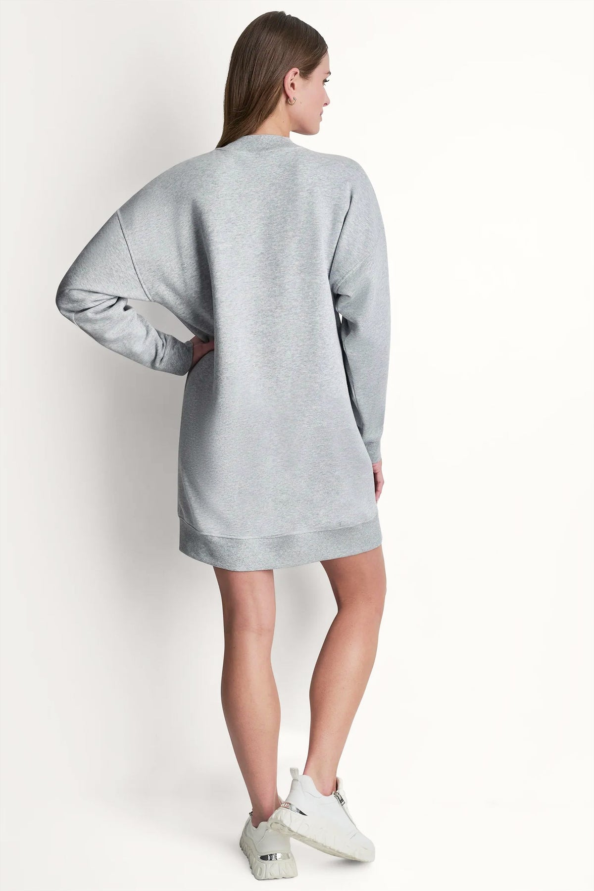 Eggnog DKNY CAMPUS PATCH LONG SLEEVE SNEAKER DRESS