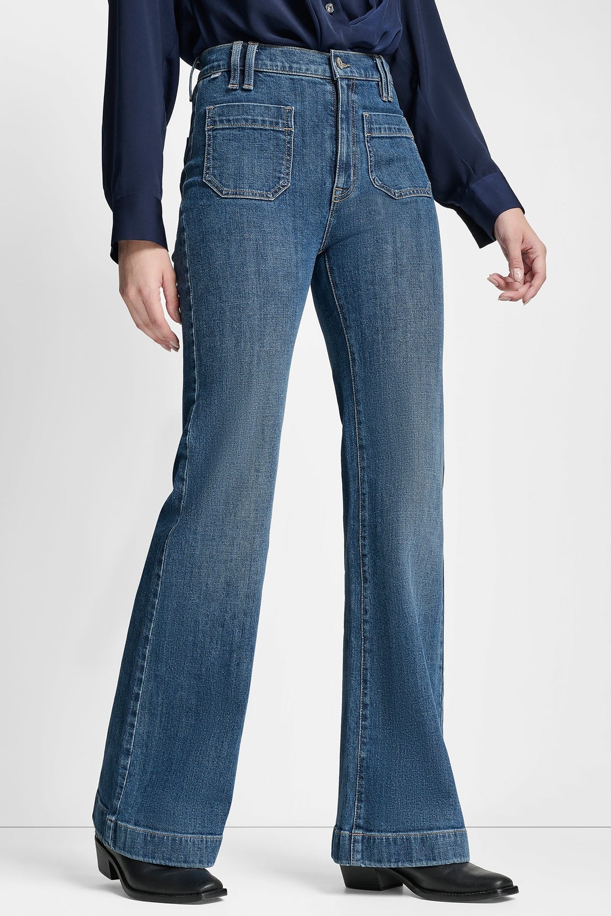 HYLAN DKNY HIGH-RISE FLARE JEAN