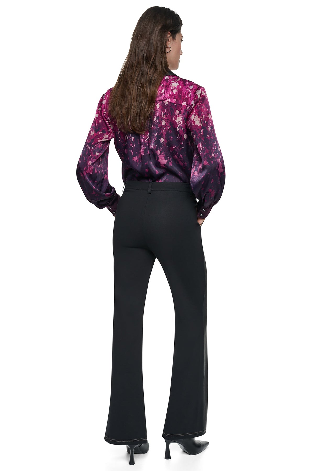 Black DKNY MIXED MEDIA PANT