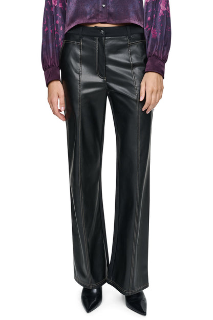 Black DKNY MIXED MEDIA PANT