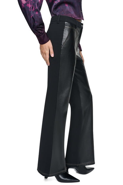 Black DKNY MIXED MEDIA PANT