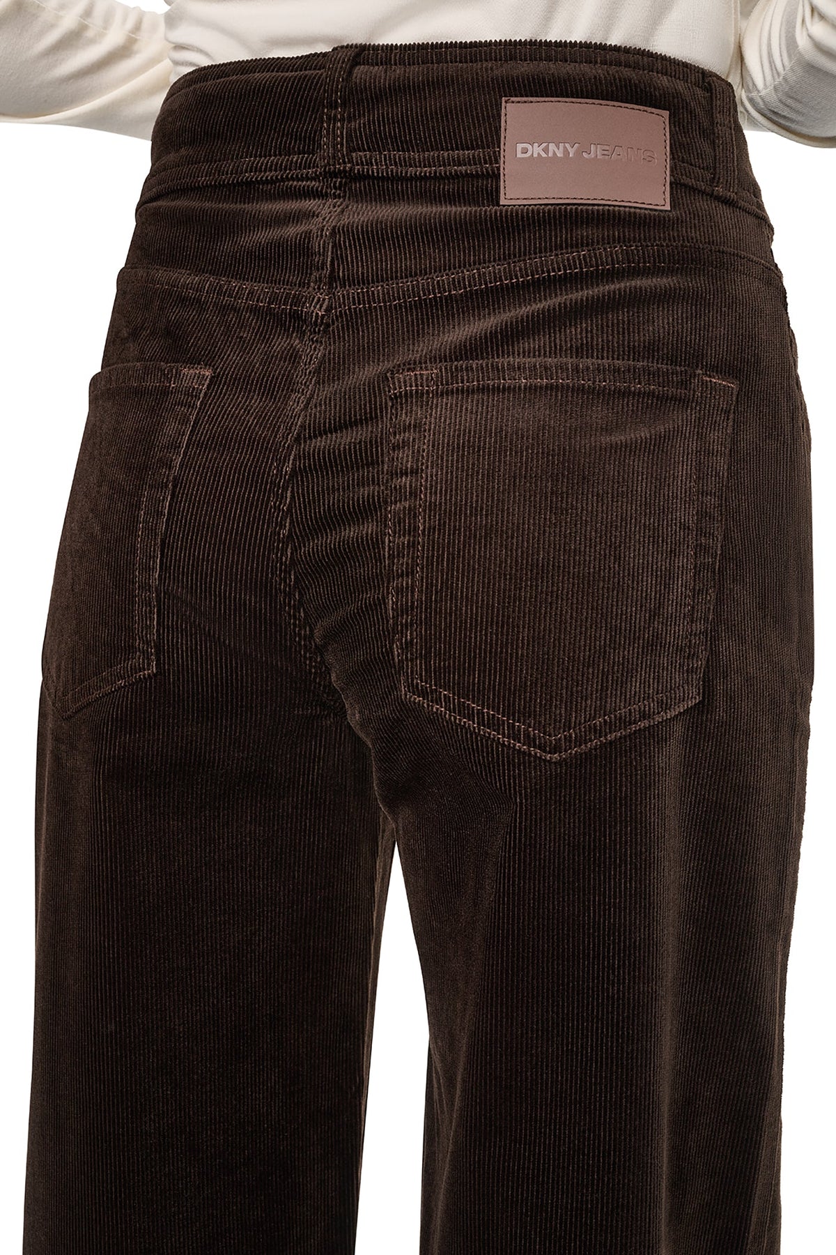 Espresso DKNY HIGH-RISE WIDE LEG PANT