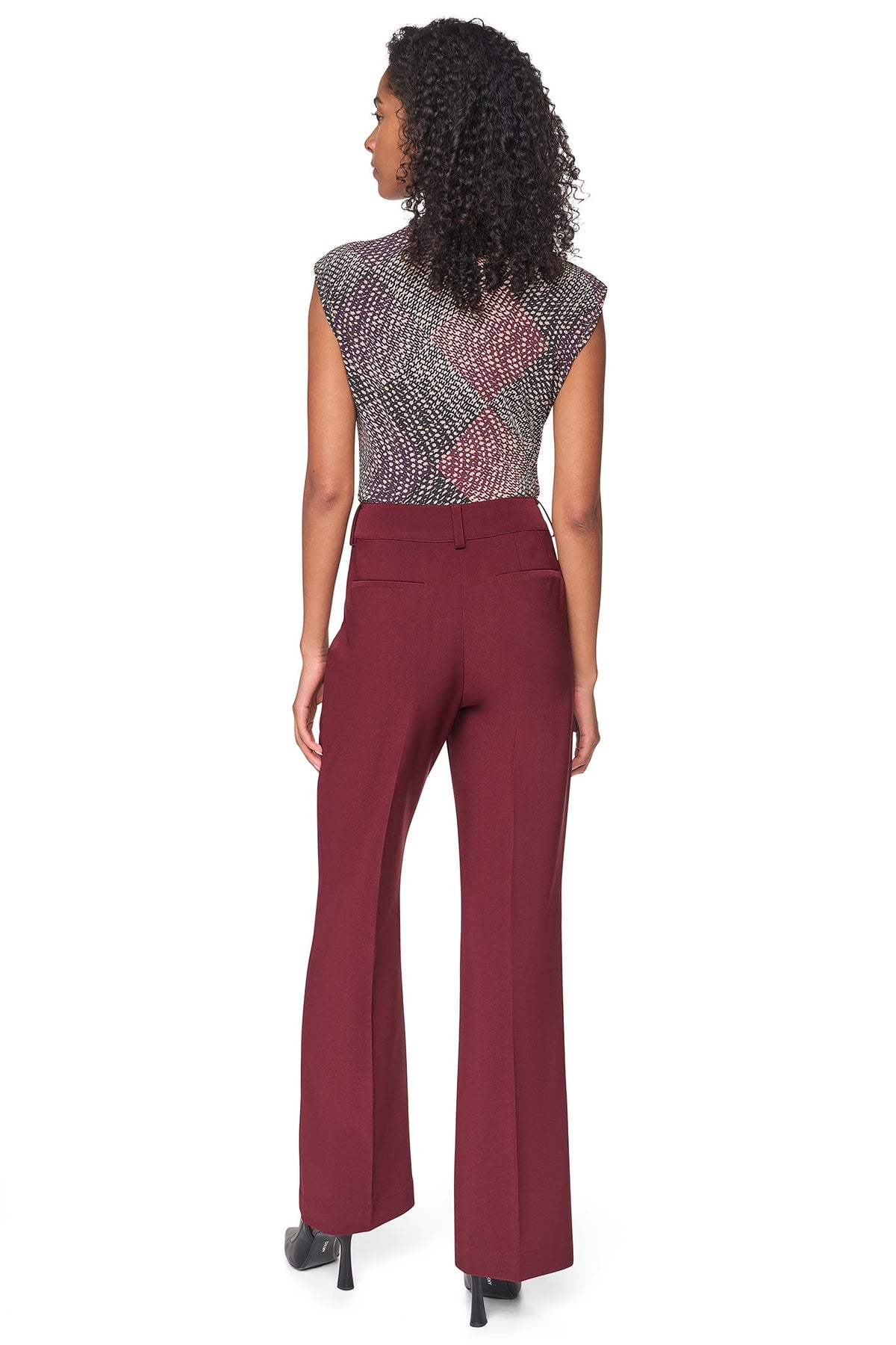 Cabernet DKNY HIGH-RISE WIDE LEG PANT