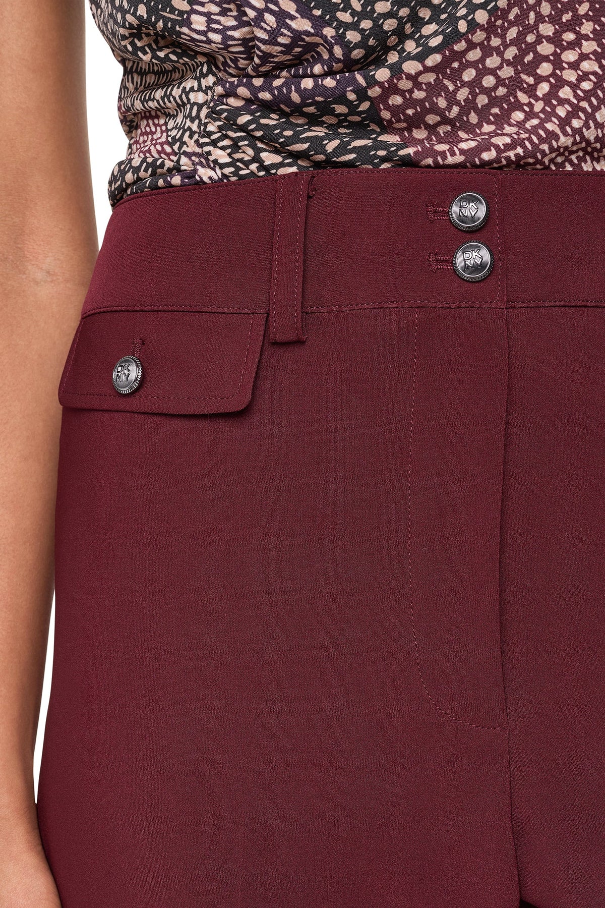 Cabernet DKNY HIGH-RISE WIDE LEG PANT