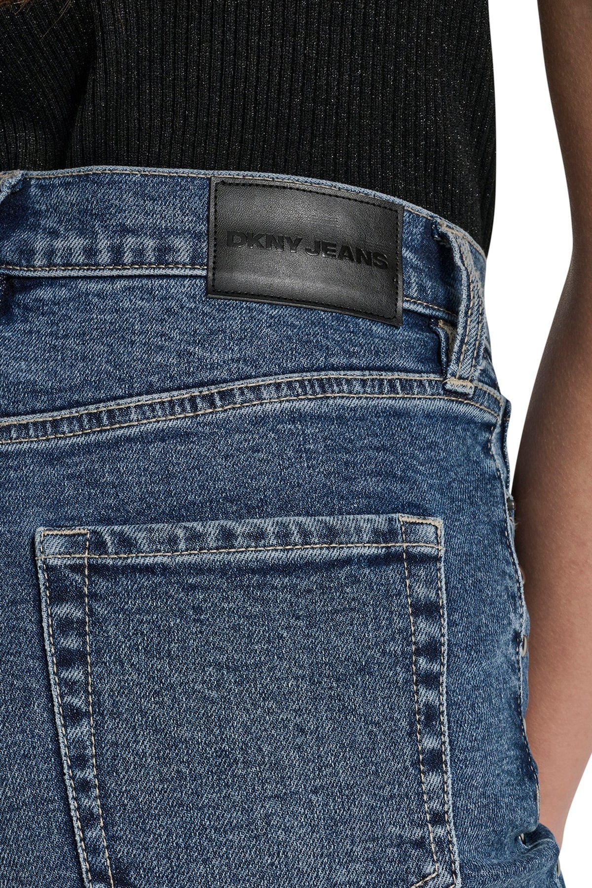 Cobble Hill DKNY HIGH-RISE STUDDED BOOTCUT JEAN