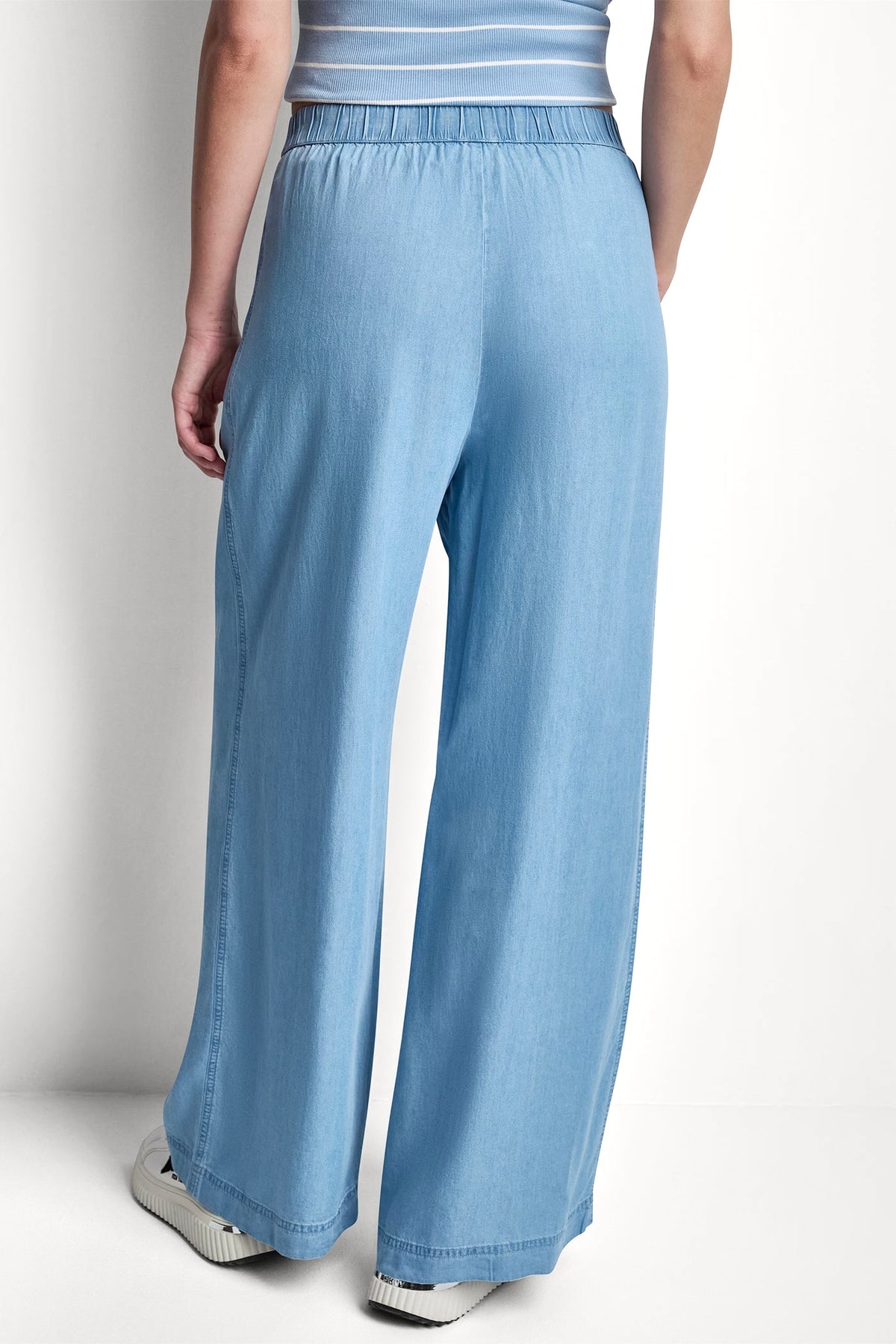 Chambray DKNY WIDE LEG TENCEL PANT