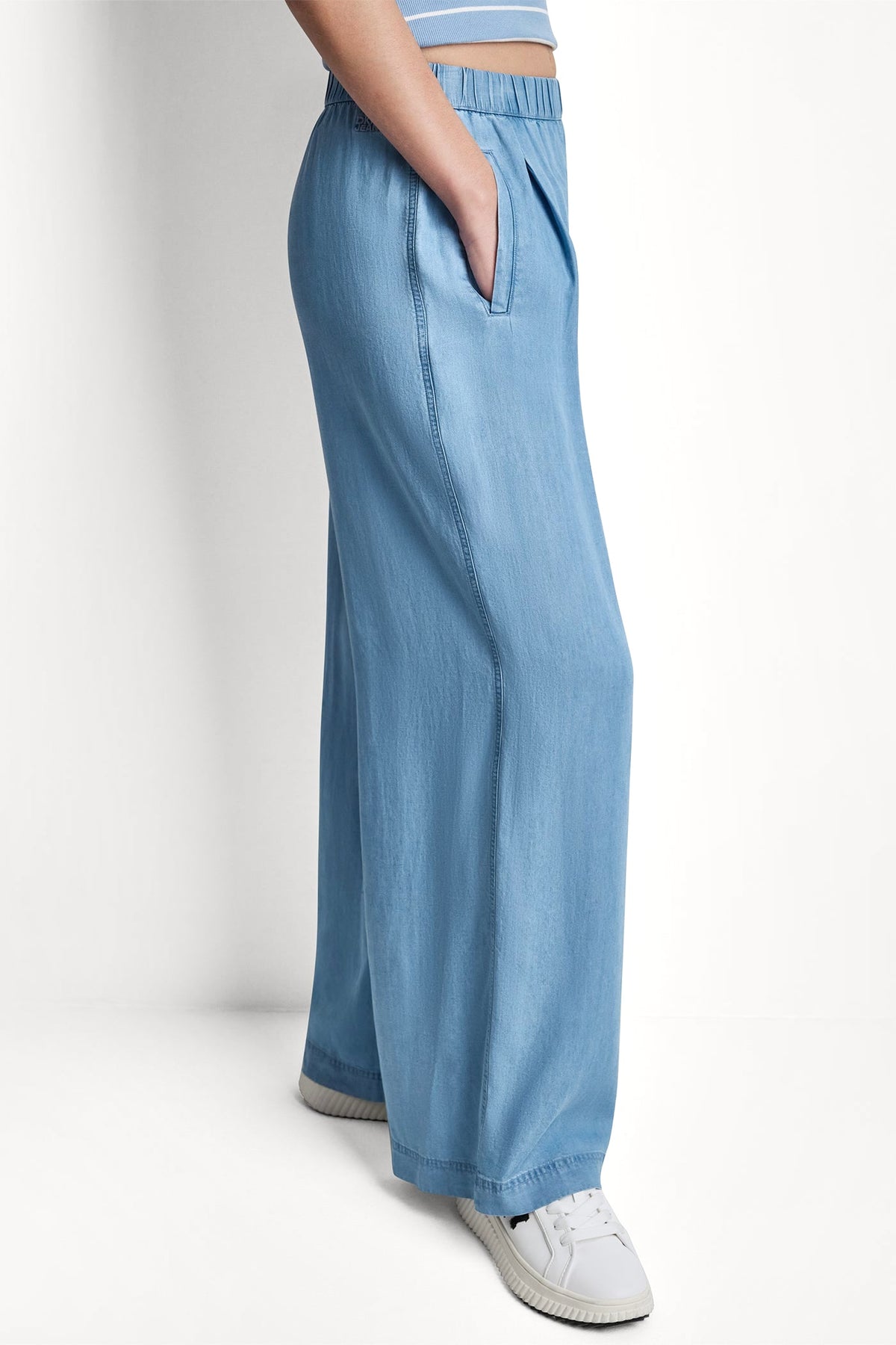 Chambray DKNY WIDE LEG TENCEL PANT