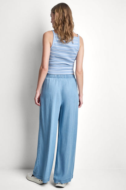 Chambray DKNY WIDE LEG TENCEL PANT