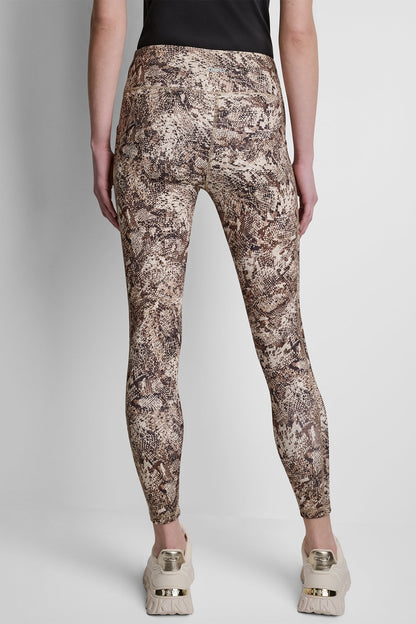 DKNY Logo Scatter Punch DKNY HIGH-RISE LOGO-JACQUARD 7/8-LENGTH ELEVATE LEGGING