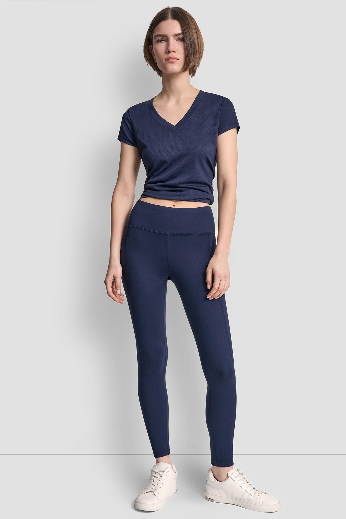 Peacoat DKNY HIGH-RISE LOGO 7/8 LENGTH LEGGING